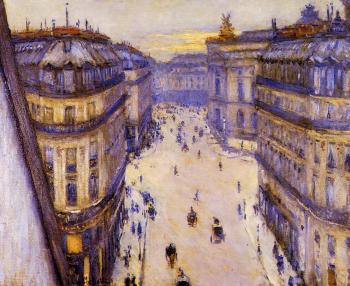 Gustave Caillebotte : Rue Halevy Seen from the Sixth Floor
